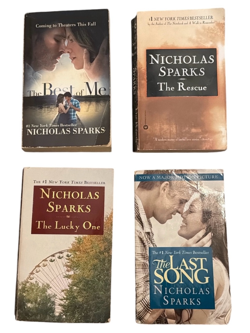 Nicholas Sparks #1 New York Times Bestselling Author 4 Book Bundle Romantic Love